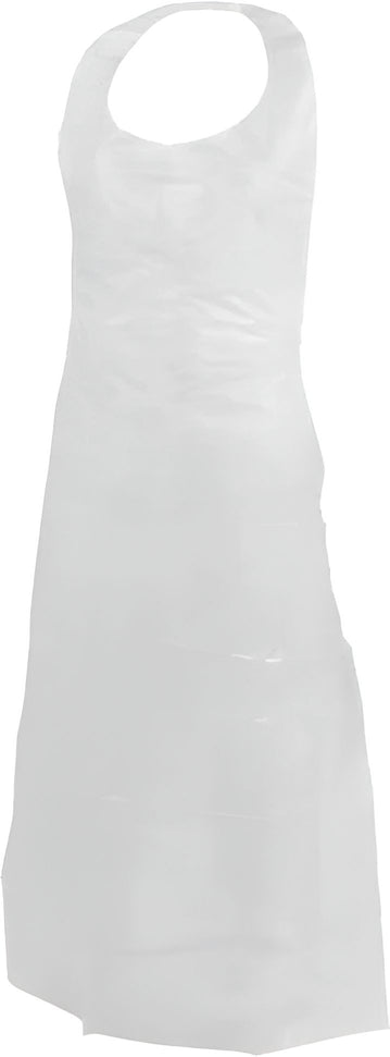 Ansell - White Disposable Plastic Aprons, 100/Pk - 021-DA-46W-I