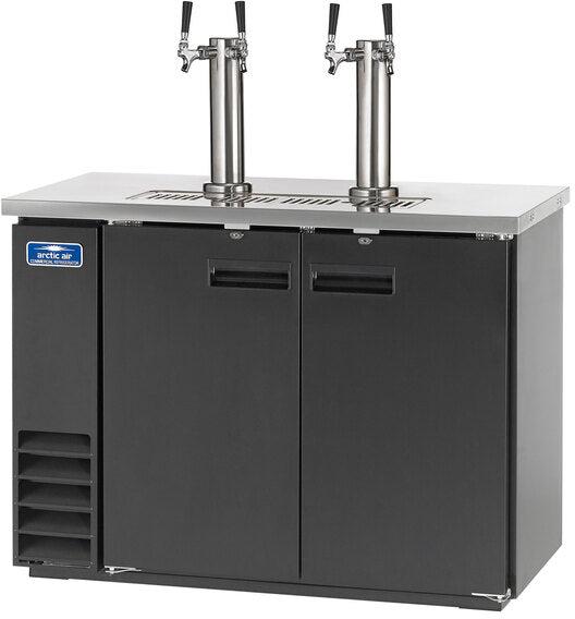 Arctic Air - 2 Double Tap 48" Black Kegerator Beer Dispenser - ADD48R-2