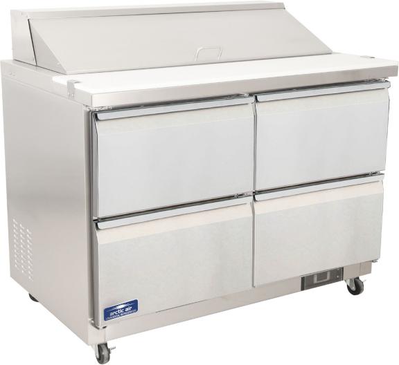 Arctic Air - 48" Four Drawer Refrigerated Sandwich Prep Table - AST(D)48R