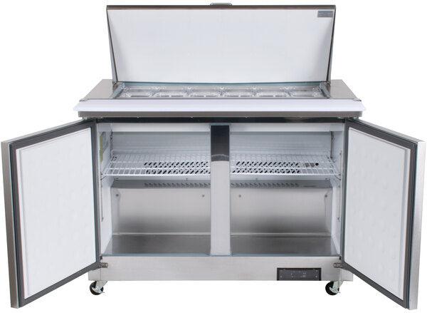 Arctic Air - 48" Two Door Mega Top Refrigerated Sandwich Prep Table - AMT48R