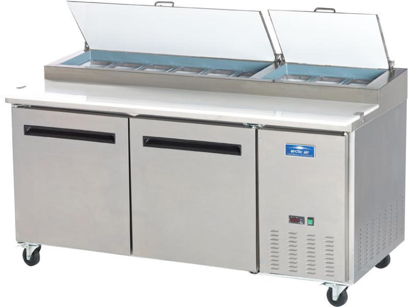 Arctic Air - 71" Two Door Pizza Prep Refrigerator Table - APP71R