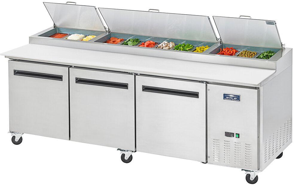 Arctic Air - 94" Three Door Pizza Prep Refrigerator Table - APP94R