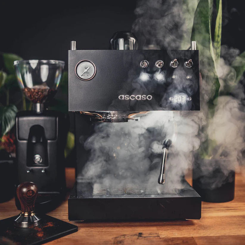 Ascaso - 120V Programmable Espresso Machine with Volumetric Controls and Single Thermoblock Black - UNO108 - Special Order Item, ETA 3-4 Weeks