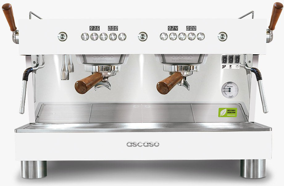 Ascaso - BARI T 1 Joy 2 Group Espresso Machine White/Wood - BT119U (Special Order Item, ETA 3-4 Weeks)