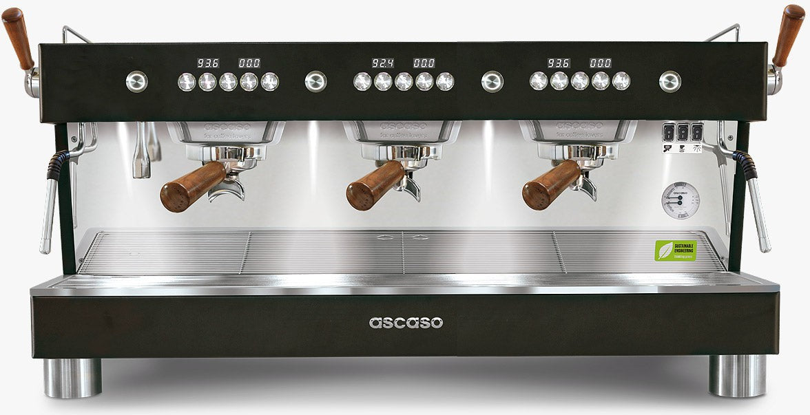 Ascaso - BARI T 1 Joy 3 Group Espresso Machine Black/Wood - BT122U - Special Order Item, ETA 3-4 Weeks