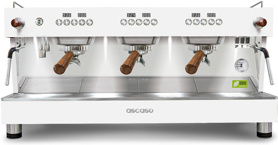Ascaso - BARI T 1 Joy 3 Group Espresso Machine White/Wood - BT123U - Special Order Item, ETA 3-4 Weeks