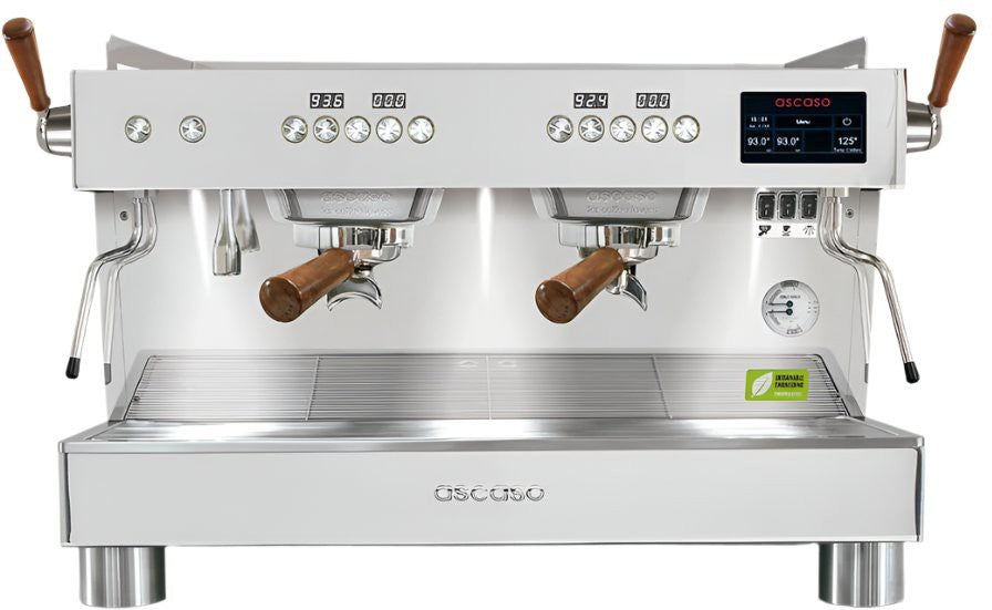 Ascaso - BARI T + 2 Group Espresso Machine White/Wood - BT.15U - Special Order Item, ETA 3-4 Weeks