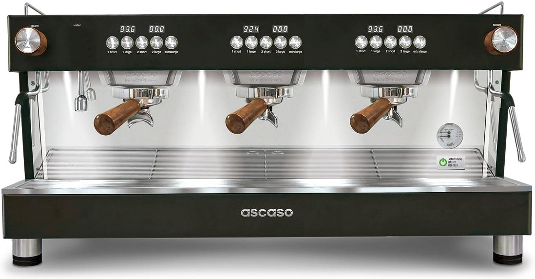 Ascaso - Barista T One 3 Group Espresso Machine Black/Wood - BT...7