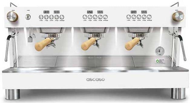 Ascaso - Barista T One Raised 3 Group Espresso Machine White/Wood - BT.10U - Special Order Item, ETA 3-4 Weeks