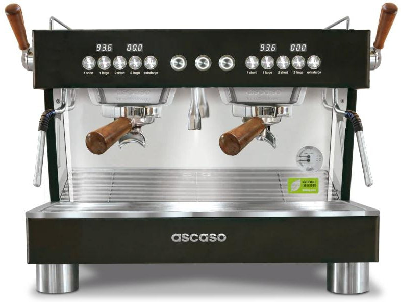 Ascaso - Barista T Plus 2 Group Compact Espresso Machine Black/Wood - BT..91