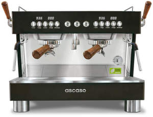 Ascaso - Barista T Plus Raised 2 Group Compact Espresso Machine Black/Wood - BT..93
