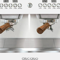 Ascaso - Barista T Plus Raised 2 Group Espresso Machine White/Wood - BT.16U