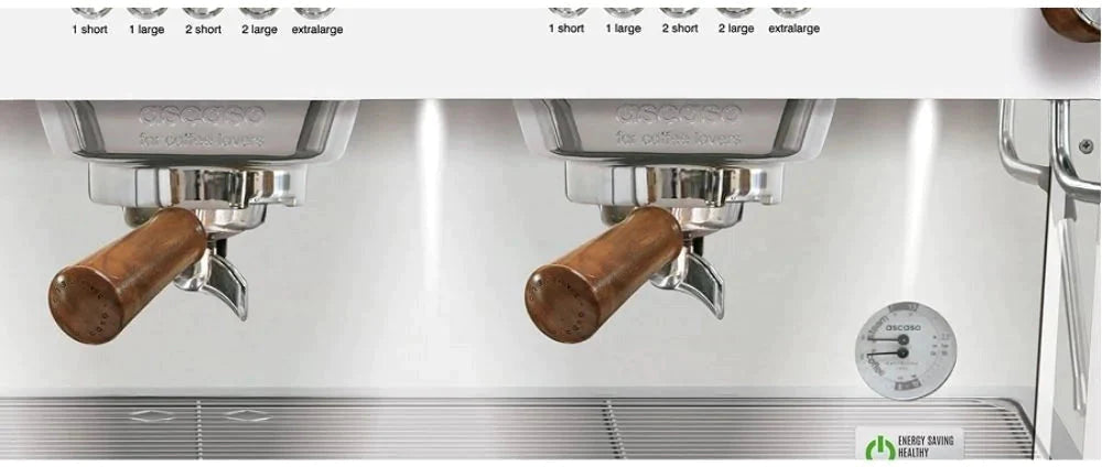 Ascaso - Barista T Plus Raised 2 Group Espresso Machine White/Wood - BT.16U