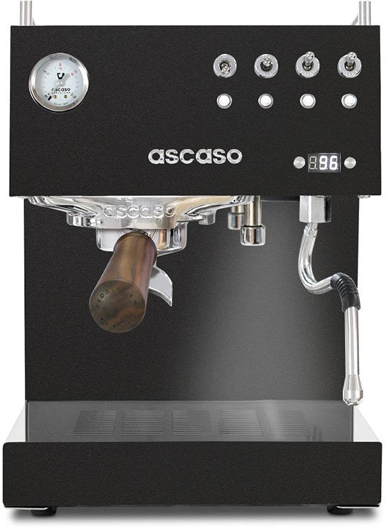 Ascaso - DUO PID Portafilter Espresso Machine 120V Black/Wood - DU.108 - Special Order Item, ETA 3-4 Weeks