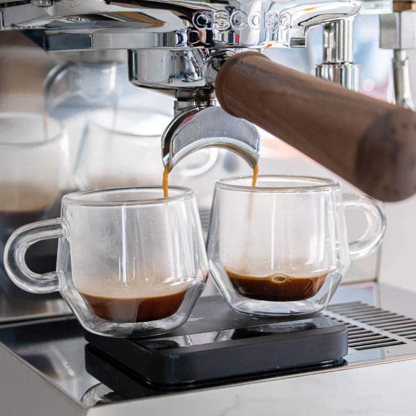 Ascaso - DUO PID Portafilter Espresso Machine 120V White/Wood - DU.110 - Special Order Item, ETA 3-4 Weeks