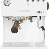 Ascaso - DUO PID Portafilter Espresso Machine 120V White/Wood - DU.110 - Special Order Item, ETA 3-4 Weeks