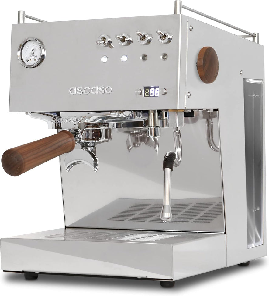 Ascaso - DUO PID Versatile Espresso Machine 120V, NEMA 5-15 Inox/Wood - DU.302