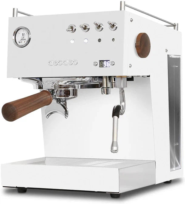Ascaso - DUO PID Versatile Espresso Machine 120V, NEMA 5-20 White/Wood - DU.311