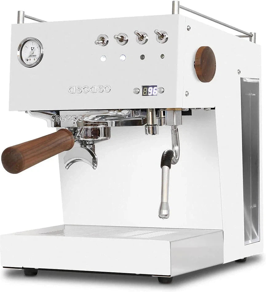 Ascaso - DUO PID Versatile Espresso Machine White/Wood 120V, NEMA 5-15 - DU.307