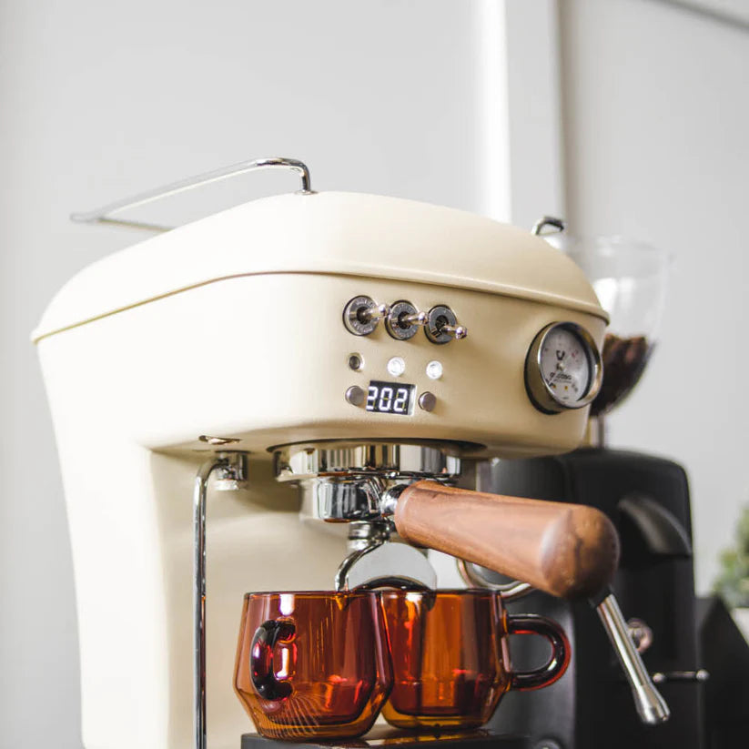 Ascaso - Dream PID PF Espresso Machine 120V Cream/Wood - DR.595 - Special Order Item, ETA 3-4 Weeks