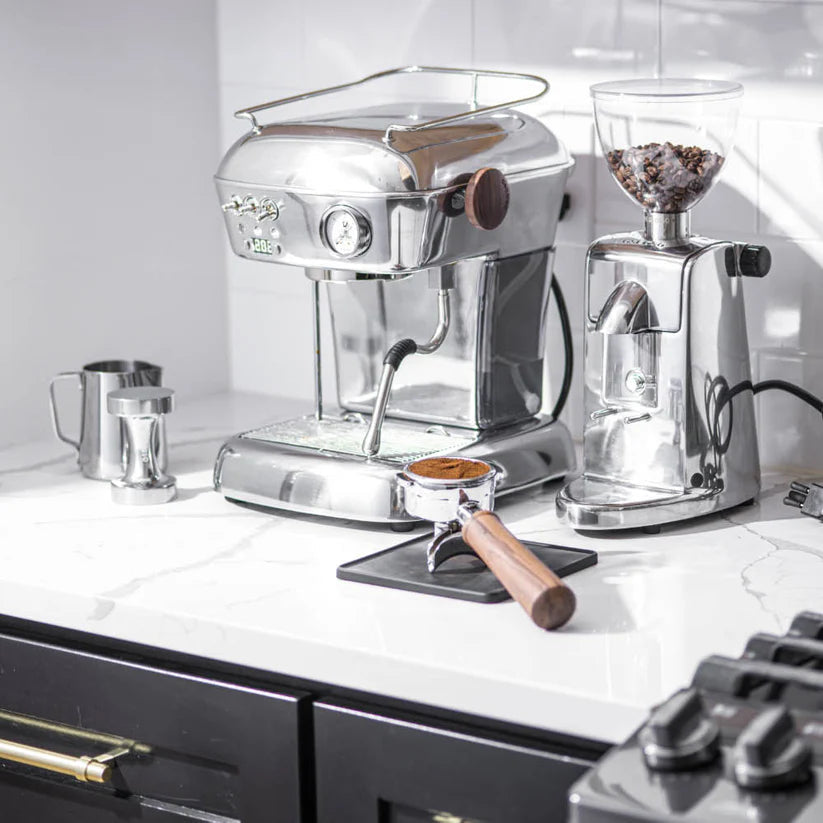 Ascaso - Dream PID PF Espresso Machine 120V Polished Aluminum/Wood - DR.587 - Special Order Item, ETA 3-4 Weeks