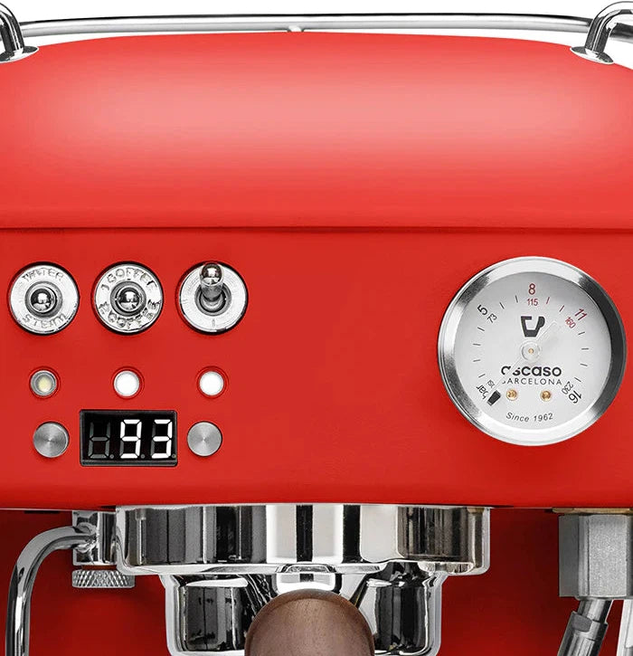 Ascaso - Dream PID PF Espresso Machine 120V Red/Wood - DR.622 - Special Order Item, ETA 3-4 Weeks