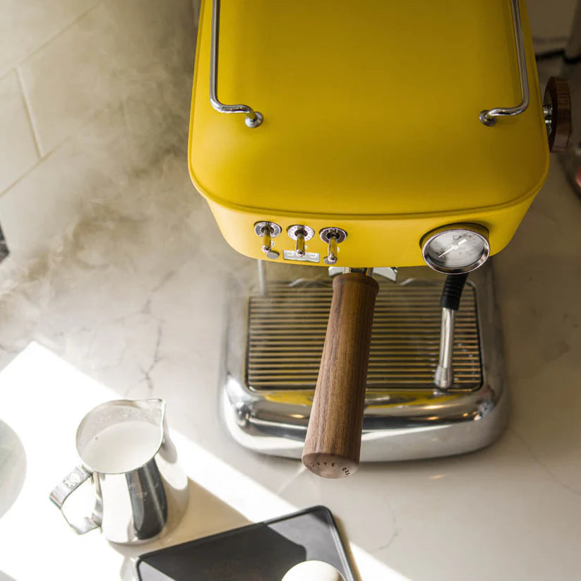 Ascaso - Dream PID PF Espresso Machine 120V Yellow/Wood - DR.599 - Special Order Item, ETA 3-4 Weeks
