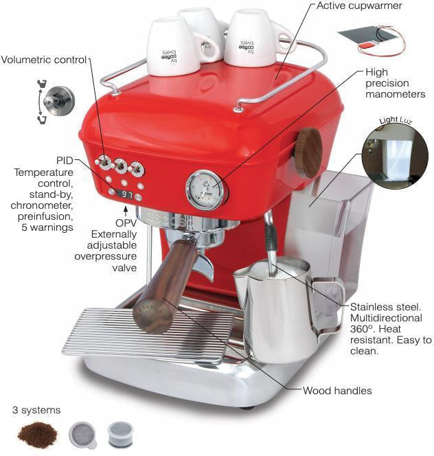 Ascaso - Dream PID Versatile Espresso Machine Matte Cream/Wood - DR.560 (Special Order Item, ETA 3-4 Weeks)