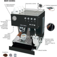 Ascaso - Steel Uno Versatile PID Espresso Machine Black/Wood - UNO110