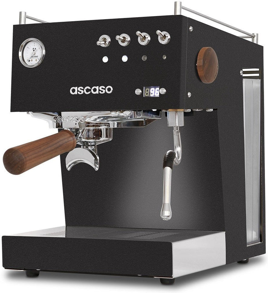 Ascaso - Steel Uno Versatile PID Espresso Machine Black/Wood - UNO110 (Special Order Item, ETA 3-4 Weeks)