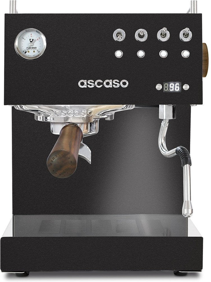 Ascaso - Steel Uno Versatile PID Espresso Machine Black/Wood - UNO110 (Special Order Item, ETA 3-4 Weeks)