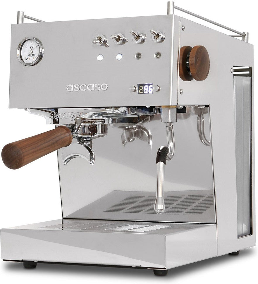Ascaso - Steel Uno Versatile PID Espresso Machine Polished Aluminum/Wood - UNO117 (Special Order Item, ETA 3-4 Weeks)