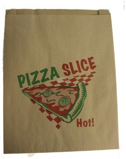 Atlas Paper Bag - 11 x 4 x 16" Brown Pizza Slice Bag, 500/Cs - BNC35850
