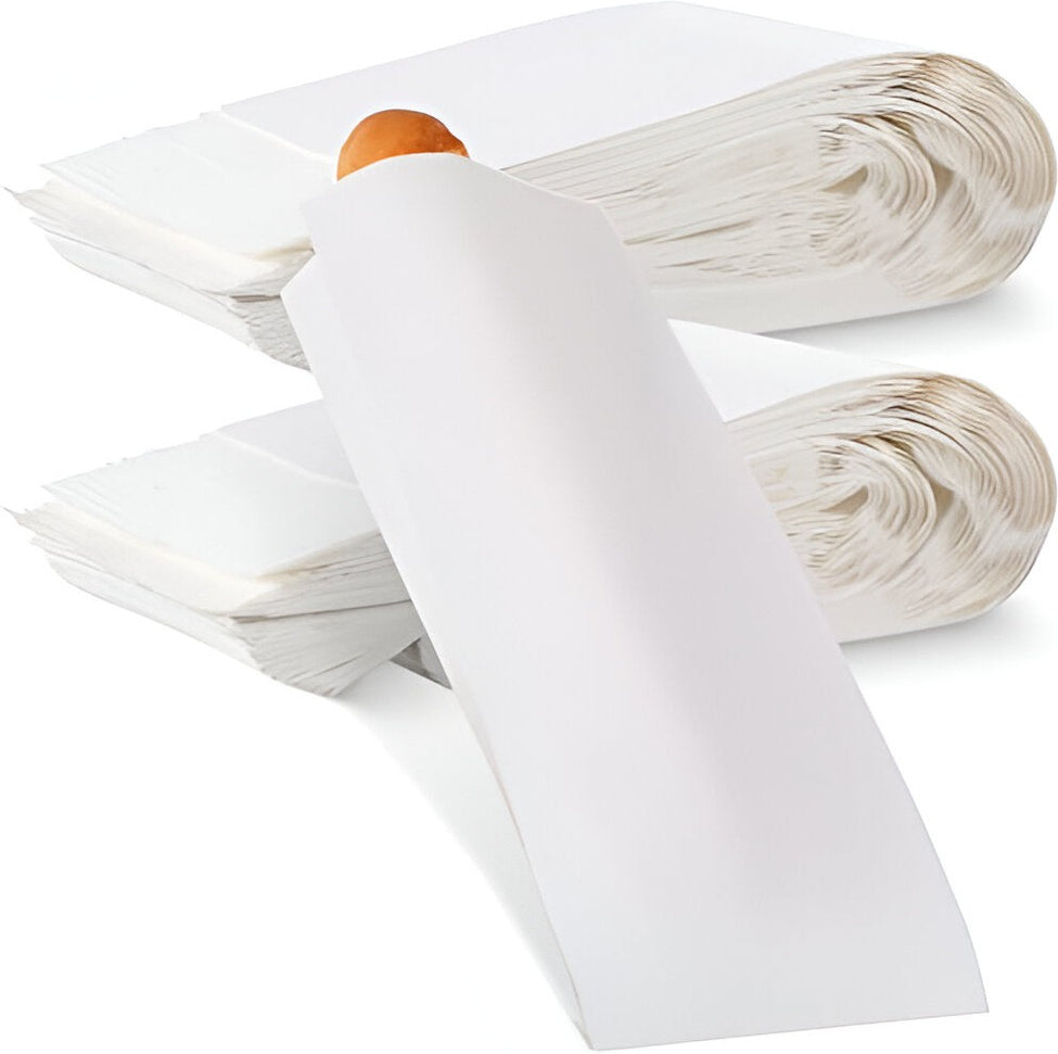 Atlas Paper Bag - 4 x 2 x 16" White Plain Submarine Bags,1000/Cs - 2040017