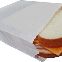 Atlas Paper Bag - 5 x 6.6 x 2.12" White Sandwich Paper Bags, 1000/Cs - 2061008