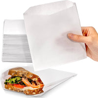 Atlas Paper Bag - 5 x 6.6 x 2.12" White Sandwich Paper Bags, 1000/Cs - 2061008