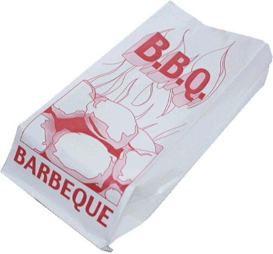 Atlas Paper Bag - 5.5 x 3.5 x 12" Medium Stock Print BBQ Foil Bags, 500/Cs - 2053017