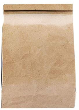 Atlas Paper Bag - 6" X 4" X 14" Natural Plain Bag with Window, 1000/Cs - 1060135 (Special Order Item)