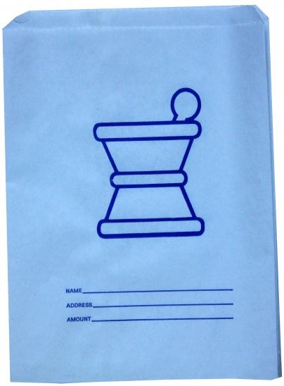 Atlas Paper Bag - 7 X 9" White Prescription Bag, 1000/cs - 0256625