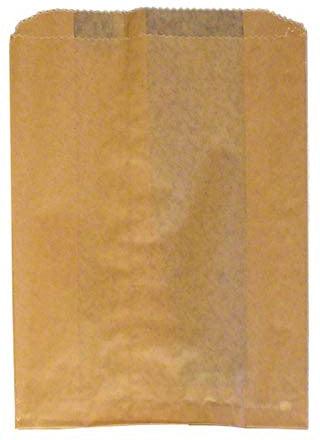 Atlas Paper Bag - 7.5 x 3.5 x 10" Kraft SaniSac Feminine Napkin Disposal Bag, Pack of 500 - 2072001