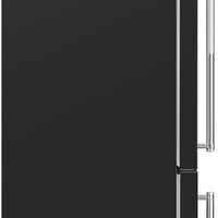 Smeg - 27" Bottom Mount Black Matte Right Hinge Fridge with Pro Handles - BM27URMB