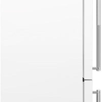 Smeg - 27" Bottom Mount White Matte Right Hinge Fridge with Pro Handles - BM27URMW