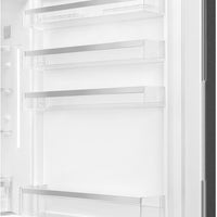 Smeg - 27" Bottom Mount White Matte Right Hinge Fridge with Pro Handles - BM27URMW