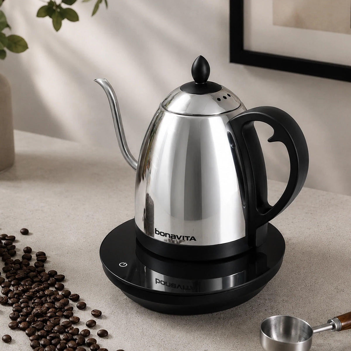 Bonavita - Cosmopolitan 1 L Variable Temperature Polished Stainless Steel Gooseneck Kettle - 2024GT-HG