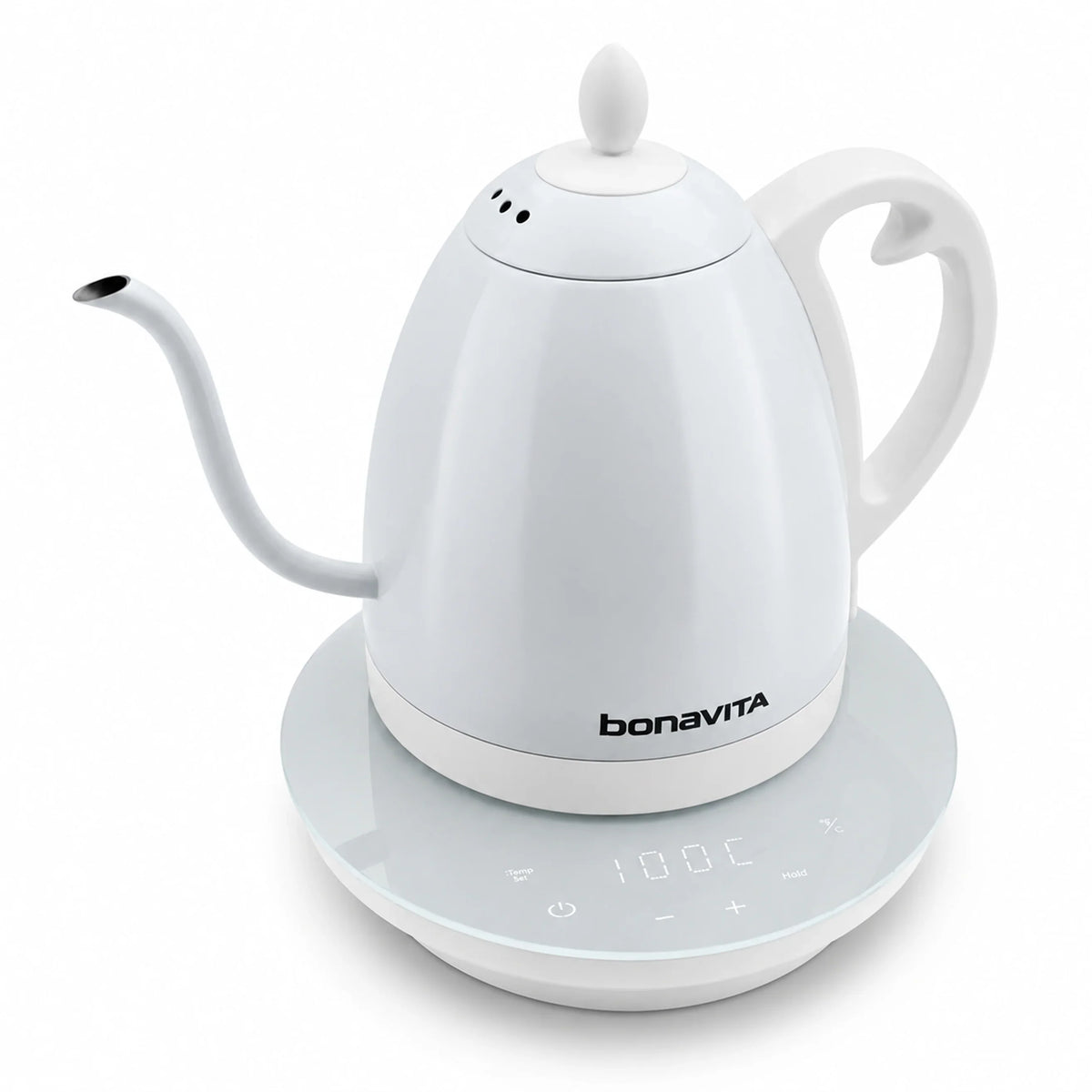 Bonavita - Cosmopolitan 1 L Variable Temperature White Gooseneck Kettle - BVK2024GT-WT