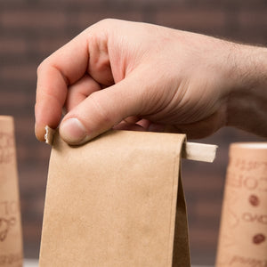 Bagcraft Papercon - 1 lb Natural Kraft Coffee Bag with Tin Tie, 1000 Per Case - 101586