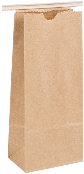 Bagcraft Papercon - 1 lb Natural Kraft Coffee Bag with Tin Tie, 1000 Per Case - 101586