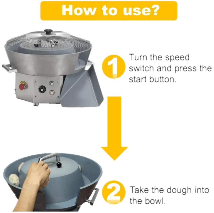 Bakemax - 1-13 Oz Electric Automatic Countertop Dough Ball Rounder - BMDBR02