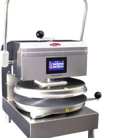 Bakemax - 120V Commercial Countertop Stainless Steel Manual Single Heat Dough Press - BMDXMSS-120