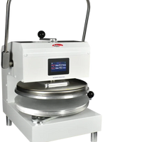 Bakemax - 120V Stainless Steel Commercial Countertop Powder Coat Manual Single Heat Dough Press - BMDXASS